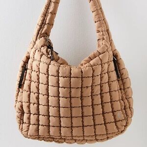 Free People Quilted Tan Bag